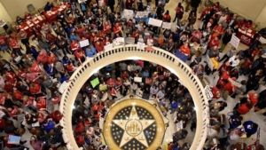 Teachers Protest In The Oklahoma State Capitol