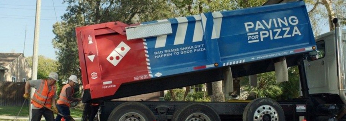 Paving for Pizza, photo credit: Domino's Pizza