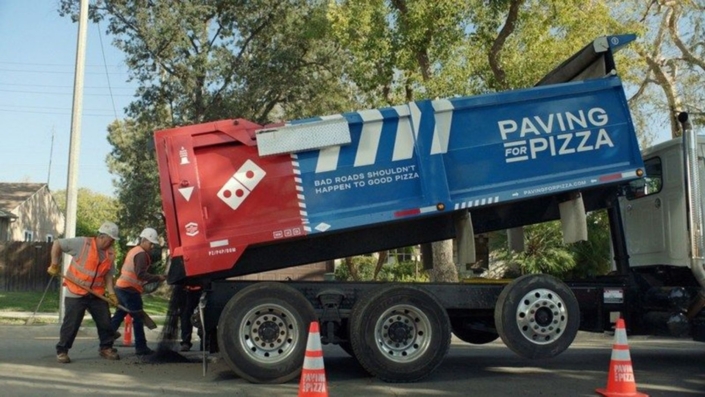 Paving for Pizza, photo credit: Domino's Pizza