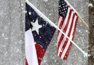 Texas Flag Snow