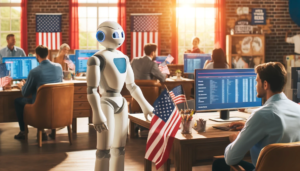 AI bot assisting campaign office